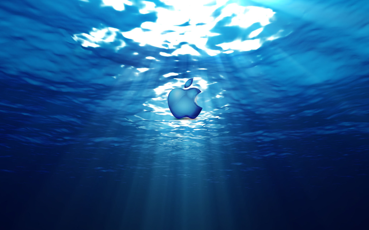 海に浮かぶアップルロゴ ブルー 青 のおしゃれなipad2用壁紙 高画質 1024 768以上 Naver まとめ